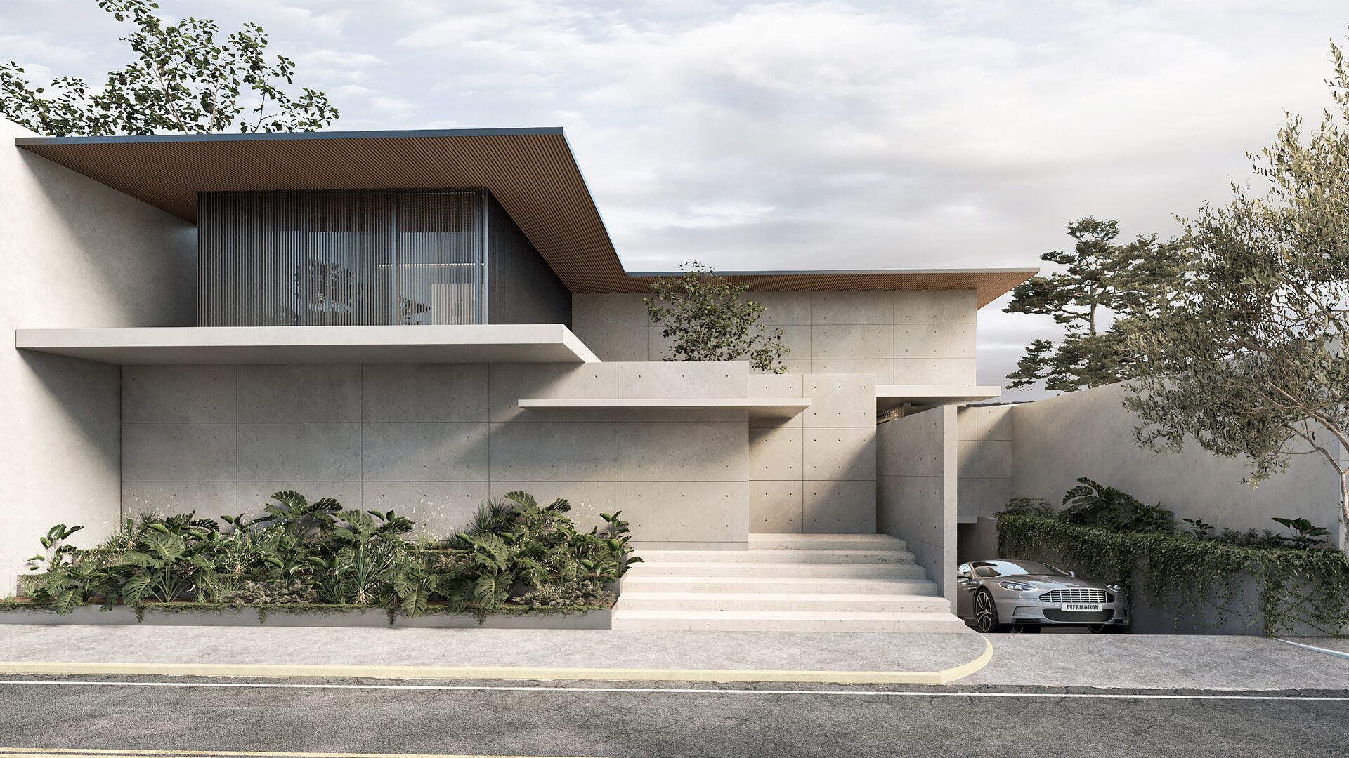 Sierra Itambe, fachada de concreto en Lomas Altas, Ciudad de México